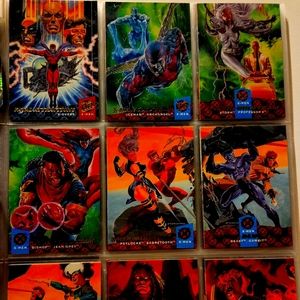 Rare 1994  94 fleer ultra marvel variety lot of 9, x- over/ x-men gold team/ blu